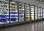Supermarket Commercial Display Freezer, Multideck Glass Door Freezer for Ice