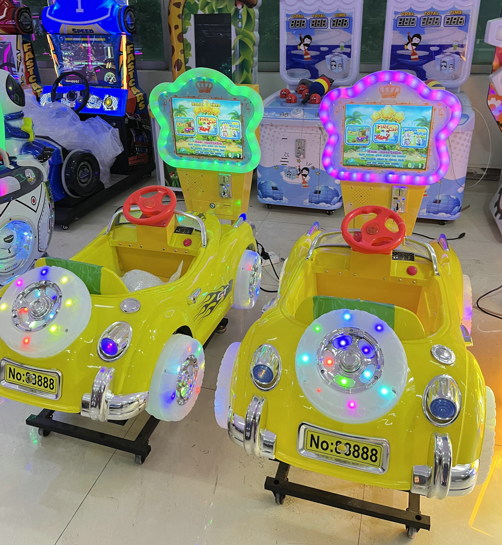 Happy car kiddie rides hot coin operated kids game machine