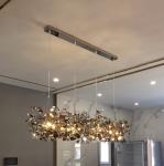 Nordic Creative LED Chandelier Gold/Chrome Bedroom Restaurant Terzani Argent