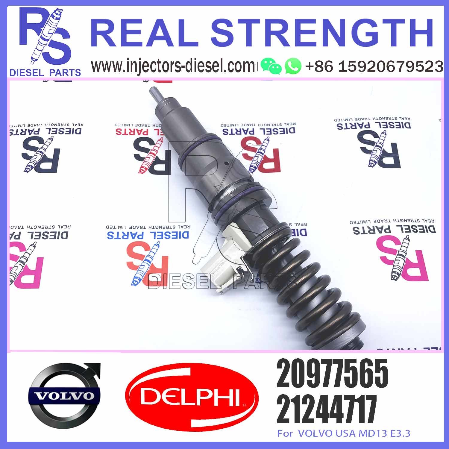 BEBE4F04001 Diesel fuel injector 20977565; MD13 E3.3 injector nozzle BEBE4F01101, BEBE4F01102 Common rail injector
