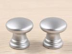 25mm Pearl Silver Plastic Cabinet Knobs Round ISO Certificated For Furniture