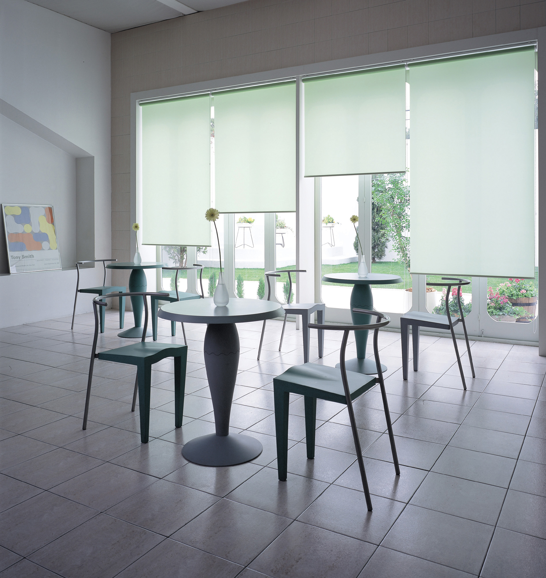 Honeycomb Skylight Manual Roller Shades , Custom Roller Shades Optional Color