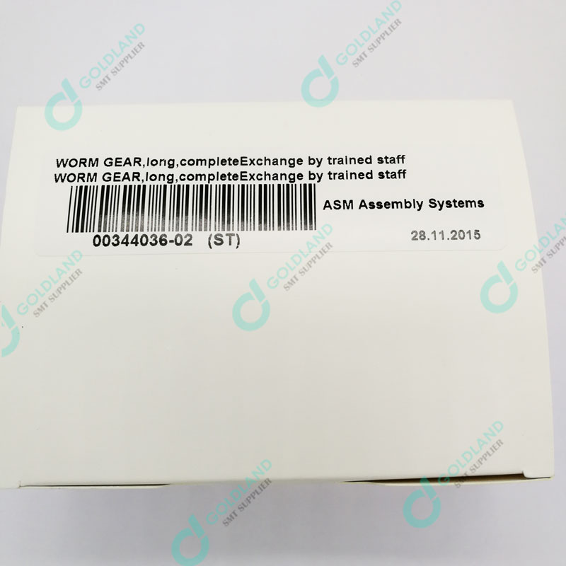 smt Siemems Siplace ASM spare part 00344036 WORM GEAR long complete Exchange by tralned staff for SMT machine siemens