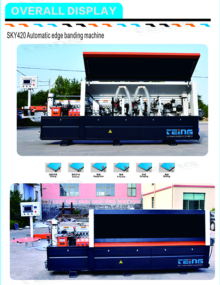 SKY420 High Configuration Auto Edge Bander Machine for Electric Lifting Woodworking