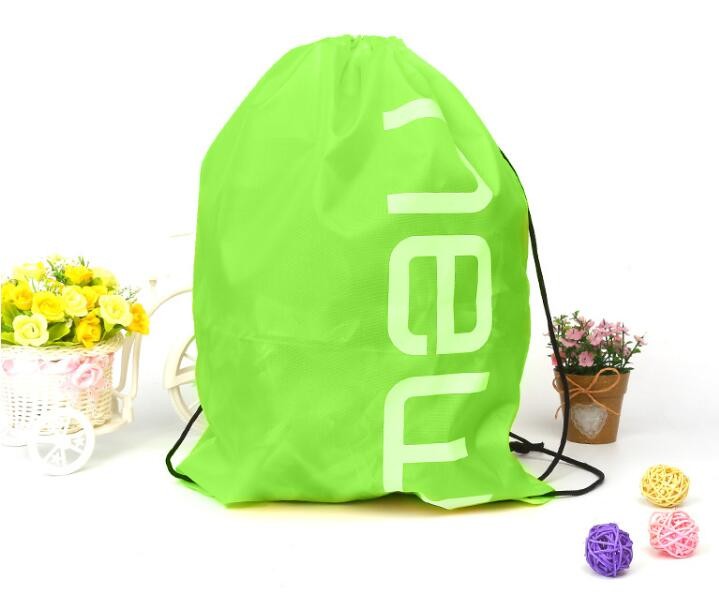 Recycled Foldable Nylon Polyester Tote Bag with logos polyester shopping bag Custom advertising handle non woven bag PAC