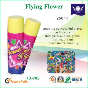 Quality Eco Friendly Colorful Party String Spray 250ml , Celebration Flying Flower wholesale