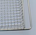 Woven wire grill mesh basket for holding glass plate stainless steel 304