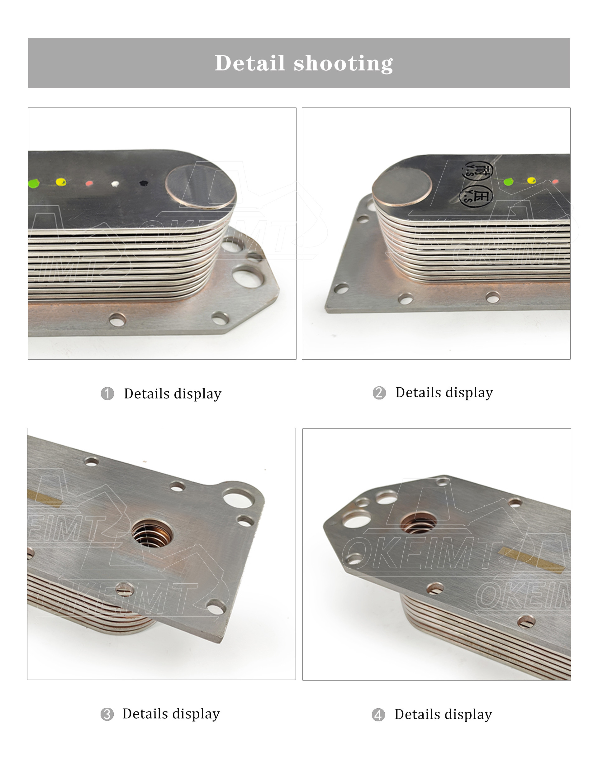 6C8.3 3974815 3918175 Diesel Oil Cooler For Komatsu S6D114E Cummins 6CT 6BT