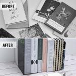 Metal Bookend for Home Office Decor Non-Skid Book Holders for Shelves Heavy