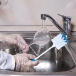 Long Handle Water Bottle Scrubber For Washing Glasswares