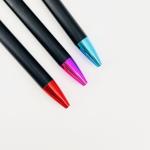 School Stationery Simple Aluminum Press Type Ballpoint Pen Spray Painting Logo