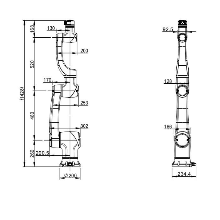 Elfin10 10KG Collaborative Robot Arm 1000mm IP54 Hotels