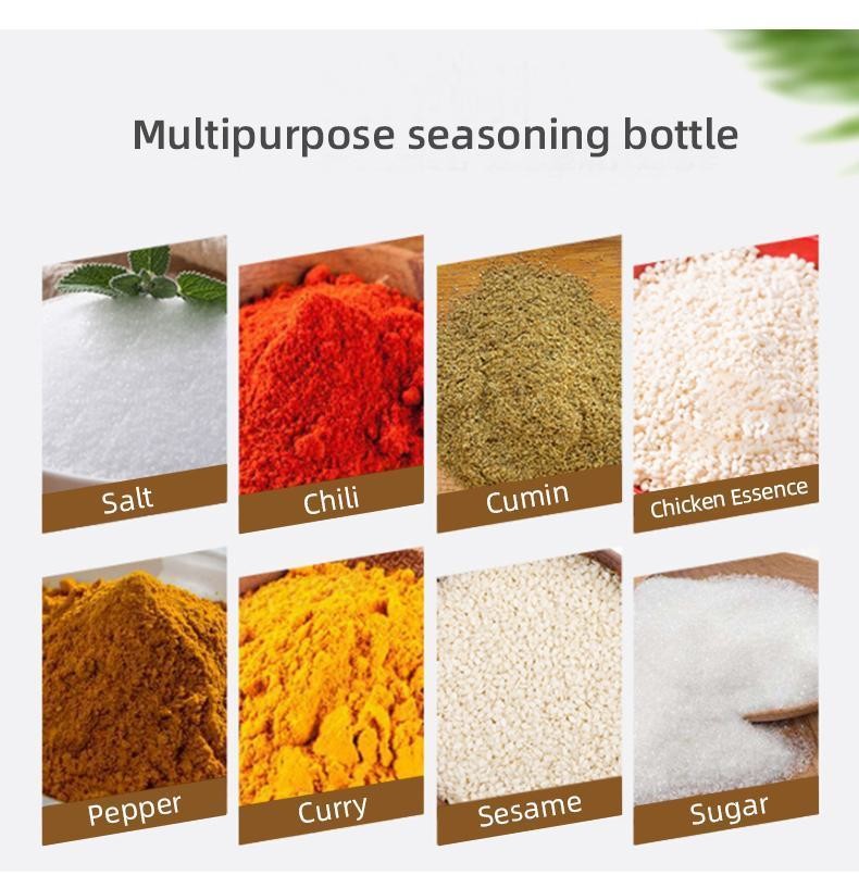 Food Grade Shaker Plastic Spice Bottles 350ml 500ml PET Spice Jars