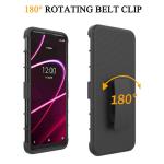 Shockproof 3 In 1 Phone Case , Heavy Duty Rugged Case Anti Slip Kickstand Belt