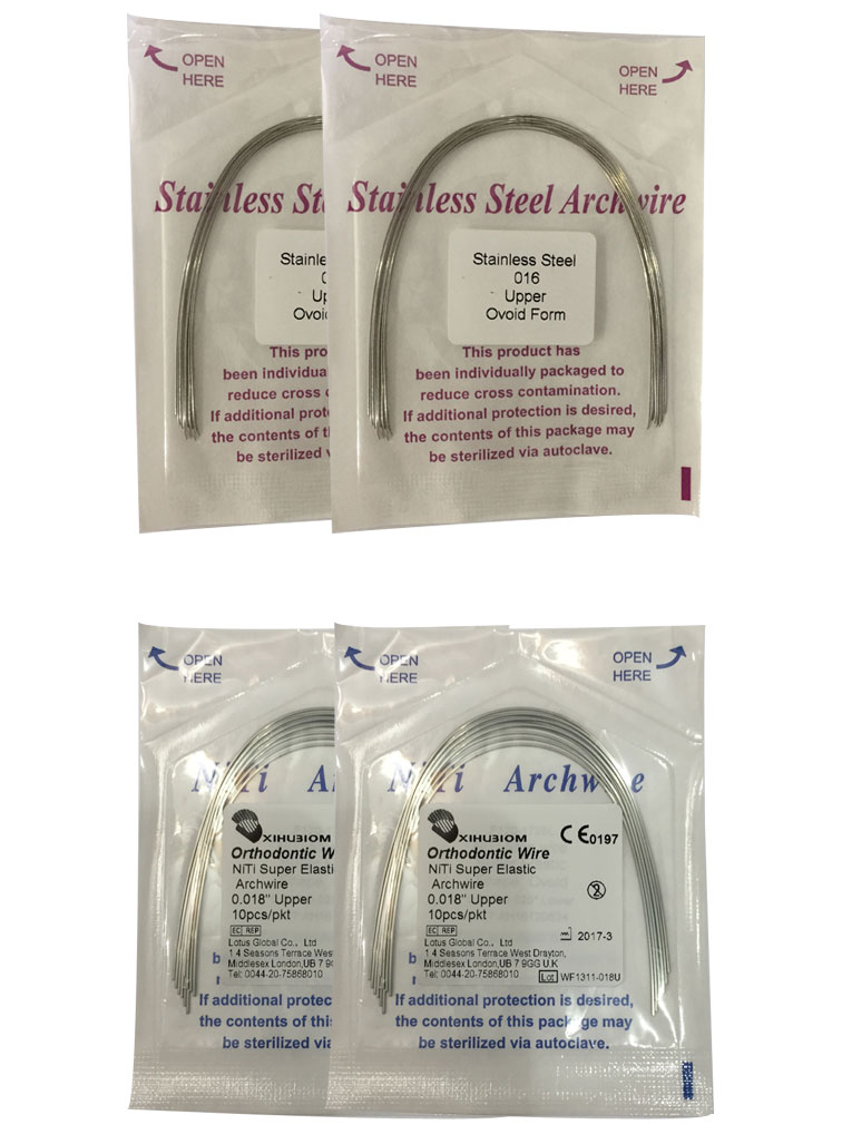 Manual Orthodontic Wires Stainless Steel Straight Wire Niti Reverse Curve Arch Dental