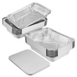 Hotsale Food Grade Custom Logo Rectangle Aluminum Takeaway Foil Food Containers