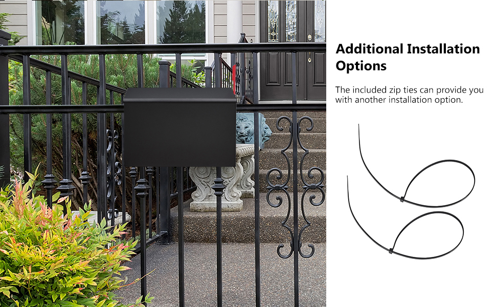 Combination Code Lock Outdoor Wall Hanging Metal Mailbox for Modern Residential Parcel