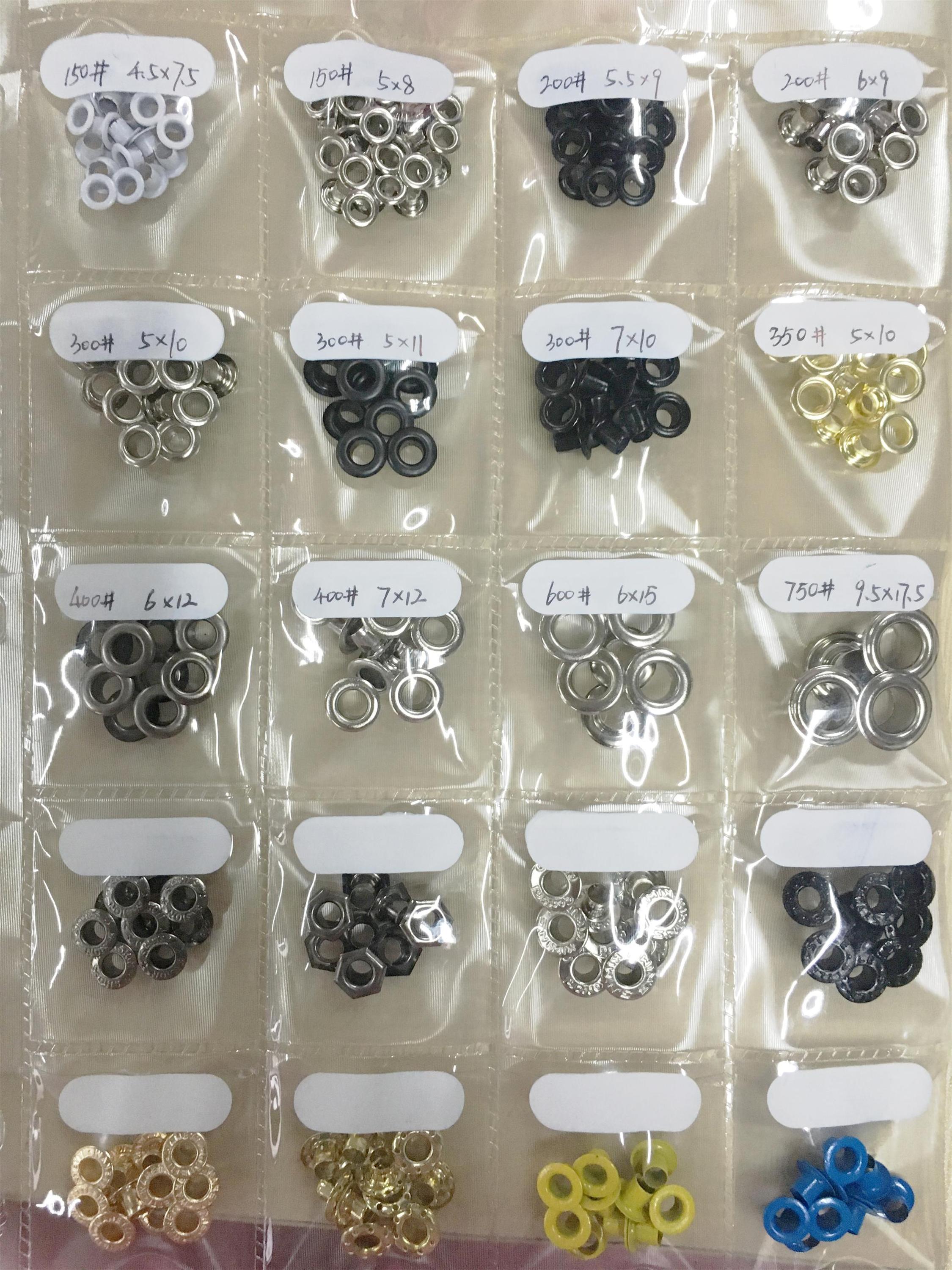 4/25/40/6mm fashion seckill silver/black/gold oval/triangle/round big bulk metal drapery grommets wholesale to crafts/bags/belt