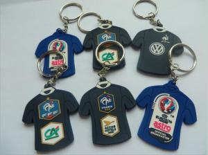 Quality Custom 2d/3d Football Team Sportswear Shape Soft PVC Keychain For Euro 2016 Official Broadcast Gift wholesale