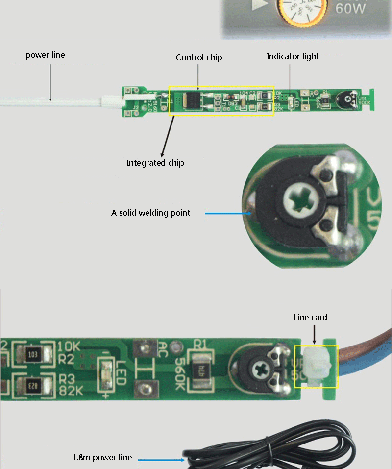 Green 60W Professional Soldering Iron For Automotive Wiring Multi Functional Soldering