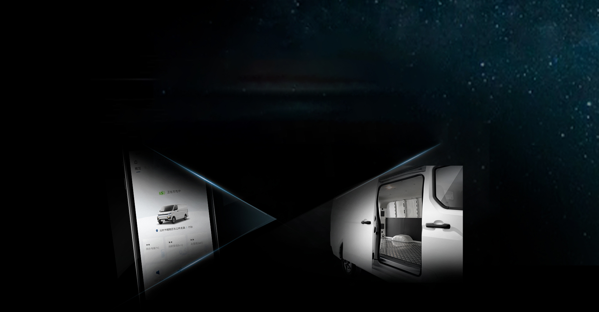 Two-Seater Van with Long-Distance Remote Star Share V6E Fast Charging and Large Space