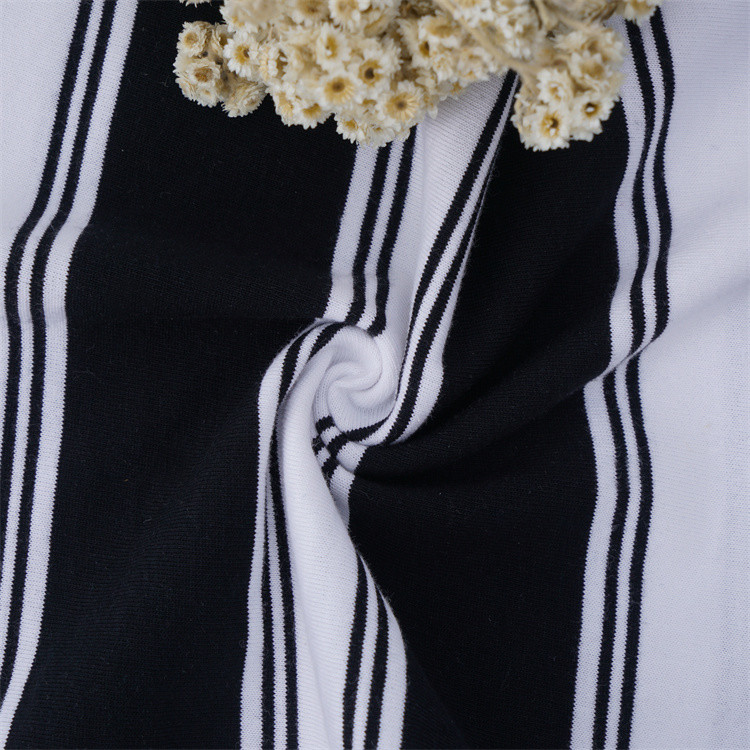 Skin-Friendly Comfortable And Breathable Striped Knit Fabric For Casual Wear