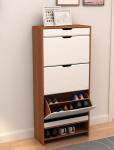 Three Layer MDF Shoe Wooden Cabinet With Shaker Door