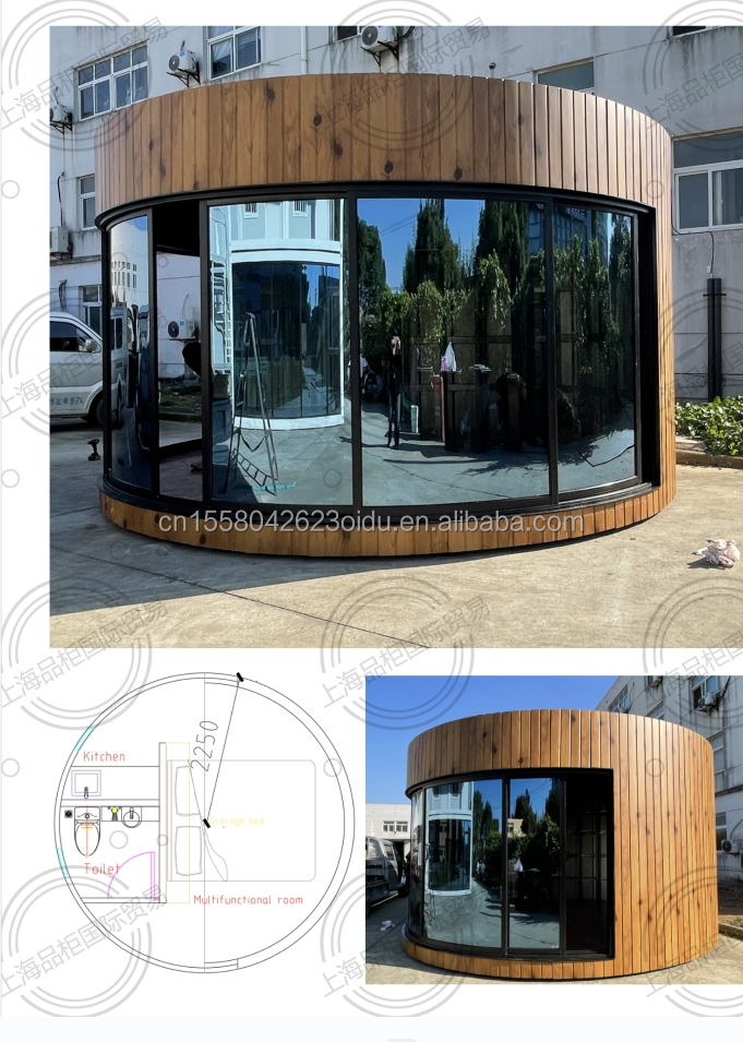 Modern European Union Prefabricated Wooden Houses with Galvanized Steel Square Tubes as Main Structure and Customized Color