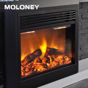 Quality Glass Fake Charcoal Wood Mantel Fireplace Electric Freestanding Beveled 28&quot; wholesale