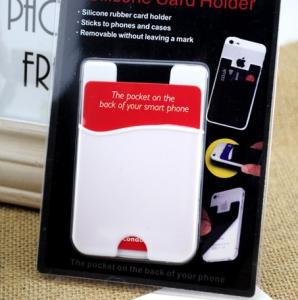 Quality Promational gift smart 3M sticky silicone card holder wholesale
