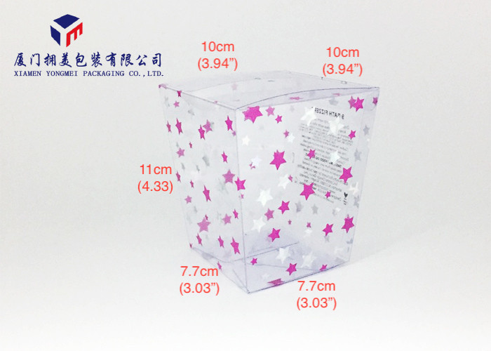 Trapezoid Shape 0.3mm Clear Plastic Box Packaging Reusable Offset Printing