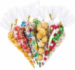 Clear Plastic Packaging Treat Bags , Cellophane Cone Sweet Bags