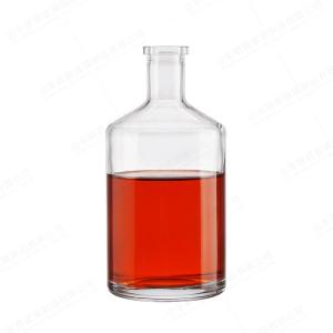 Quality Bartop 700ml 750ml Clear Matte Black Glass Liquor Bottle for Nordic Gin Whiskey Vodka Rum wholesale