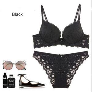 Quality New Fashion Factory Export Soft Lace Molded Underwear Sets with Bowknot wholesale