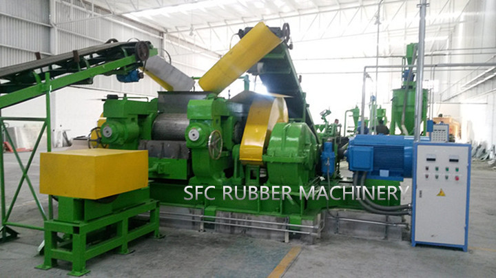 Customized Waste Tire Recycling Machine / Rubber Granules Production Line