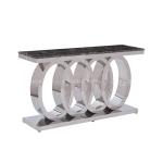 Brown Marble Top 201 304 SS Console Table Furniture for Living Room