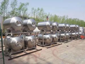 Quality 500L 1000L Stainless Steel Horizontal Bright Beer Tank Perfect Cleaning Condition wholesale