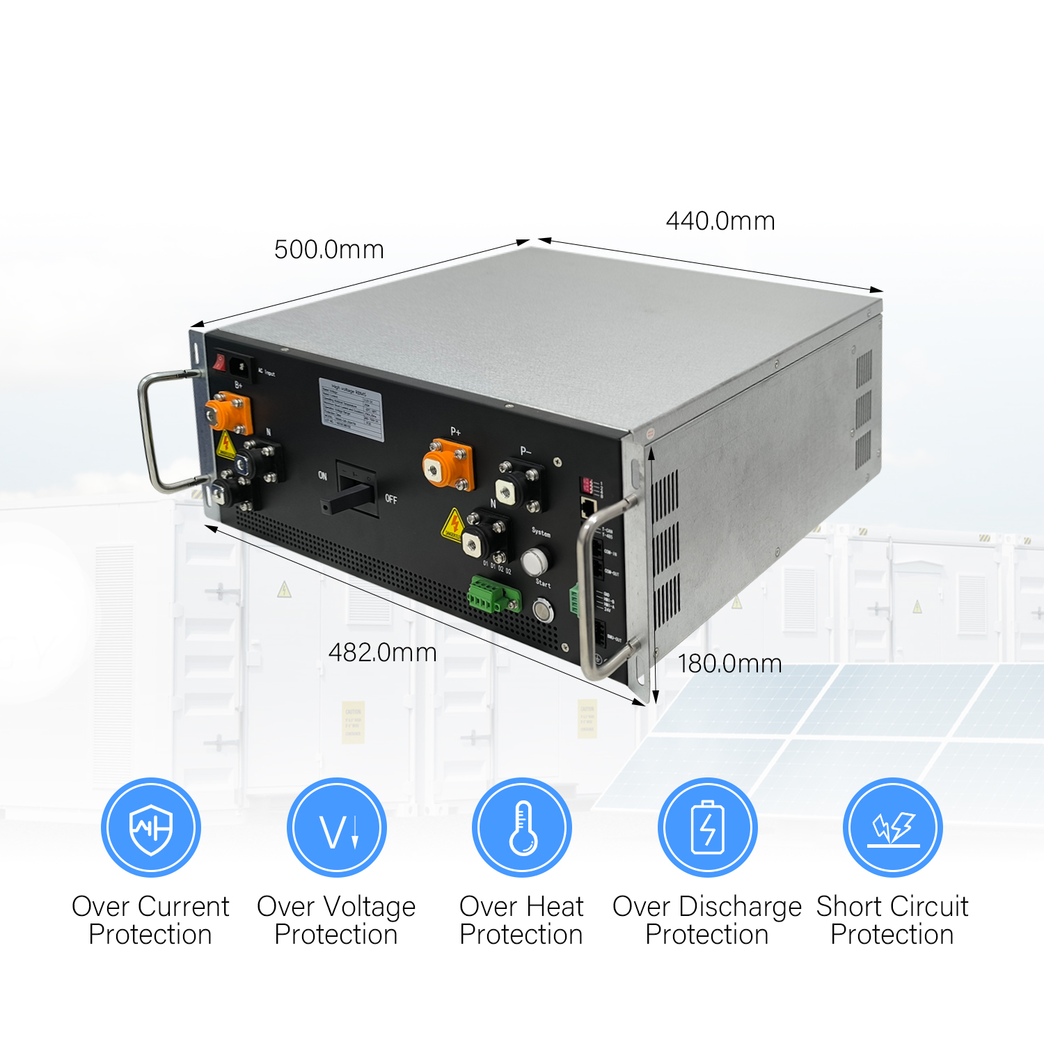 High Voltage BMS 270S864V(±432V) 160A Master Slave BMS With Center Tap Battery Management System For UPS Lithium Battery
