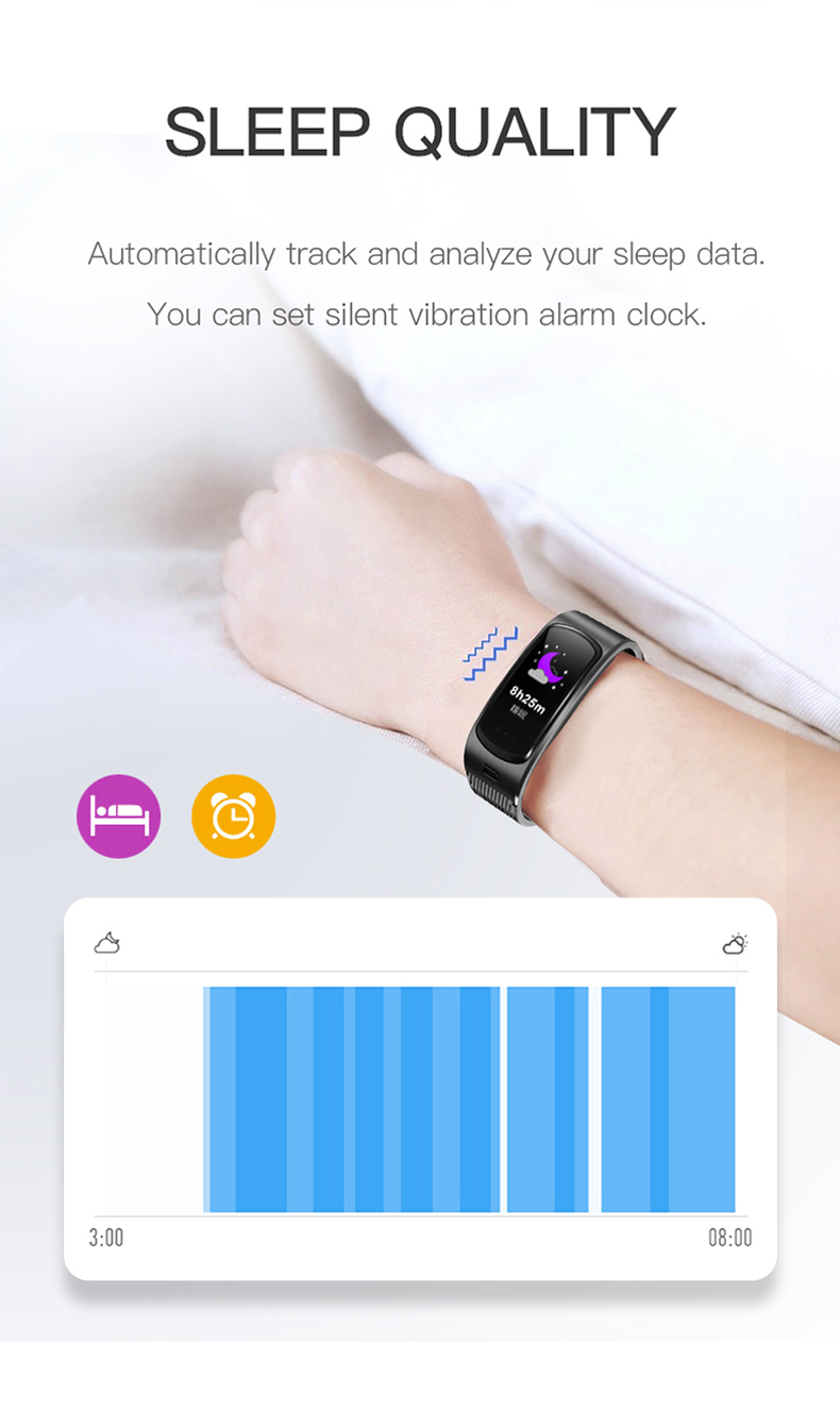 NFC M7 Silicone Strap Smart Watch 90MAH Earbuds 2 In 1 Android Electronics Exercise Equipments