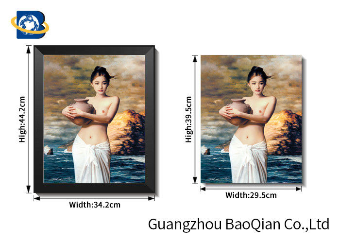 Eco - Friendly Material Lenticular Flip Beautiful Sexy Girl 3D Picture Wall Hanging Art