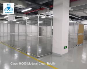 Quality Class 10000 FFU Clean Room Equipment Aluminum Structure With Sliding Doors / Pharmaceutical Clean Booth wholesale