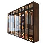 Glass Door Wardrobe for YALIG Simple Style Bedroom Furniture Professional
