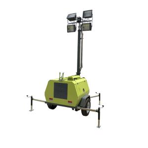 Quality Good Lighting Effect 6KW Mobile Light Tower Diesel Energy Lighting Trailer For City Street Lighting wholesale