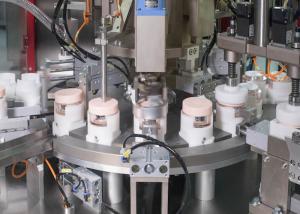 China Skincare Cream Filling And Capping Machine , Jar Capping Machine Eco Friendly on sale