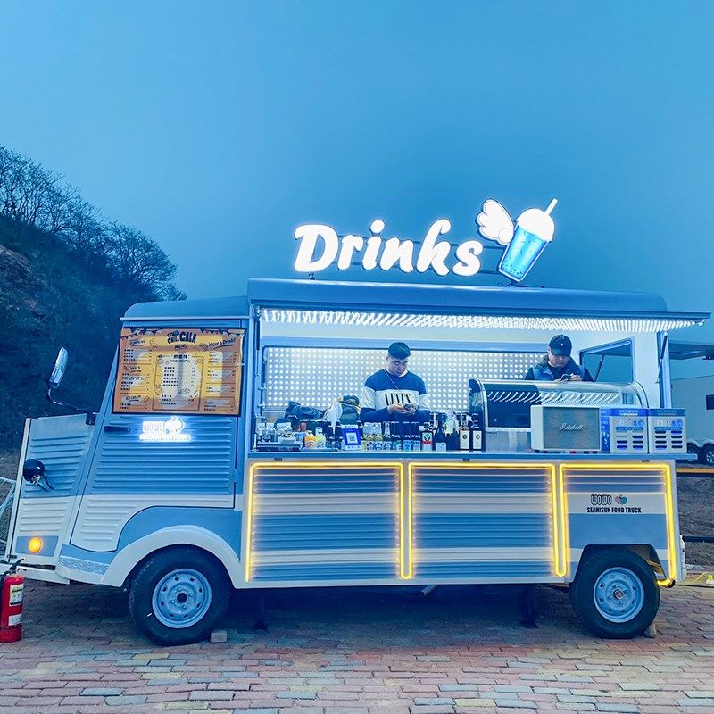 Electric Food Truck for Coffee Milk Tea Ice Cream and Snacks 600KG-1400KG Load Capacity