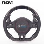 350mm New Racing Car Volkswagen Led Steering Wheel Carbon Fiber Leather