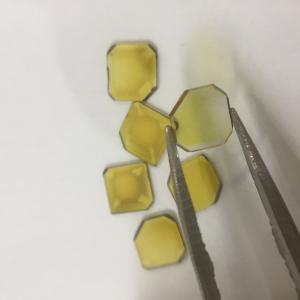 Quality Lab Grown Synthetic Yellow Diamond Hpht Mono Diamond Plates 3*3*0.3mm wholesale