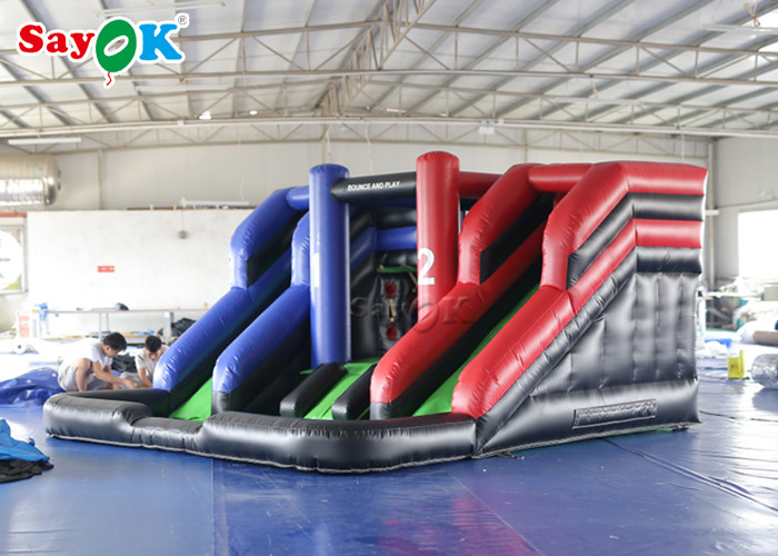 Inflable Dry Slide PVC Tarpaulin Giant 4*4m Inflatable Bouncer Slide With Blower For Amusement