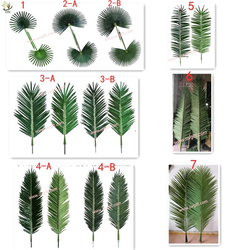 UVG 2 meters wholesale material uv artificial palm leaves for park decoration PTR041