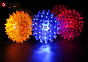 Quality Rubbery Squeezable Glow In The Dark Dog Ball Bouncy Led Ball Approximately 2.5 Inches wholesale